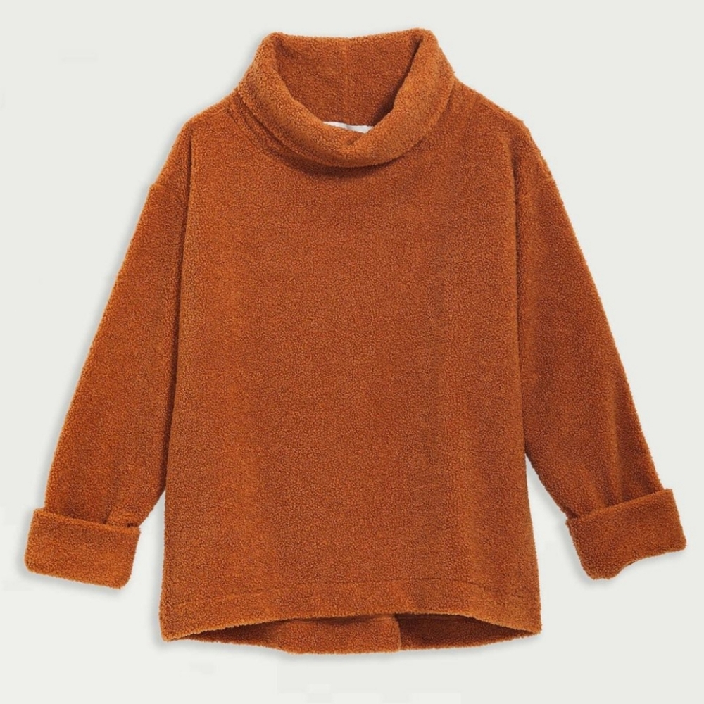 NWT Loft sherpa funnel neck tunic top